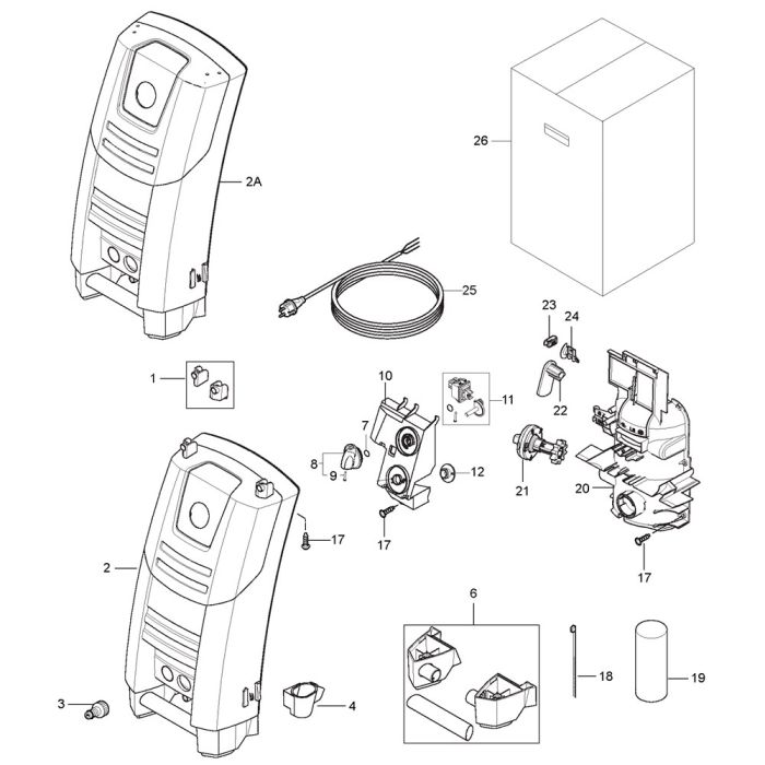 Front Assembly for Nilfisk MC 2C-140/610 XT Presure Washer | L&S Engineers