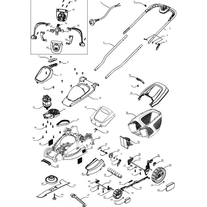 Complete Product Assembly for Flymo MULTIMO 420 Mowers | L&S Engineers