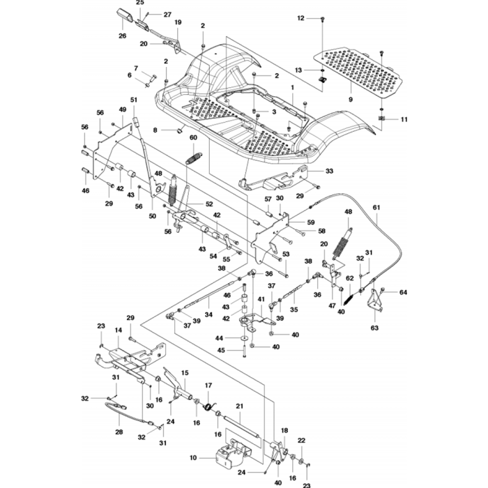 Controls Assembly for Husqvarna P520D Riders | L&S Engineers