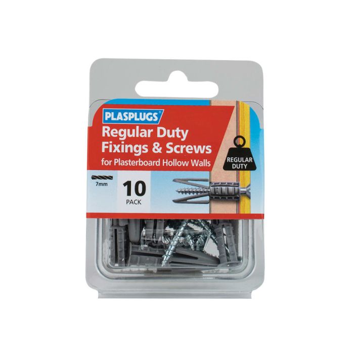 Regular-duty Fixings & Screws Pack Of 10 