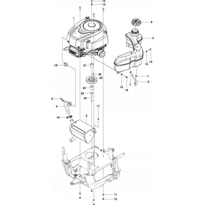 Engine Assembly for Husqvarna R115 B Riders | L&S Engineers