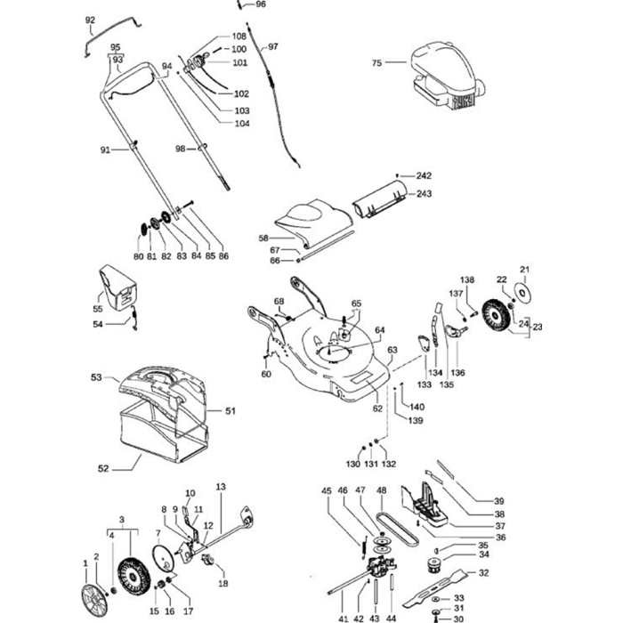 Product Complete Assembly for Husqvarna R147 SP Lawn Mowers | L&S Engineers