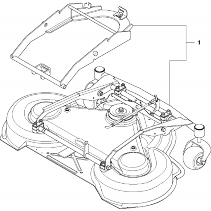 103cm Cutting Deck Assembly-1 for Husqvarna R418 Ts Riders | L&S Engineers