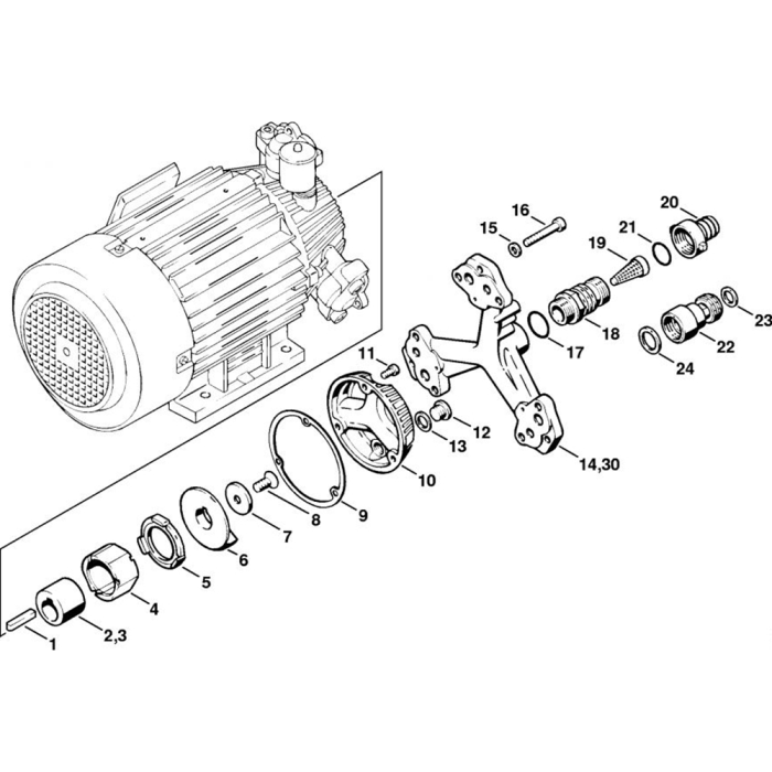 Pump Housingfor Stihl RB 400 K Cold Pressure Washers. | L&S Engineers