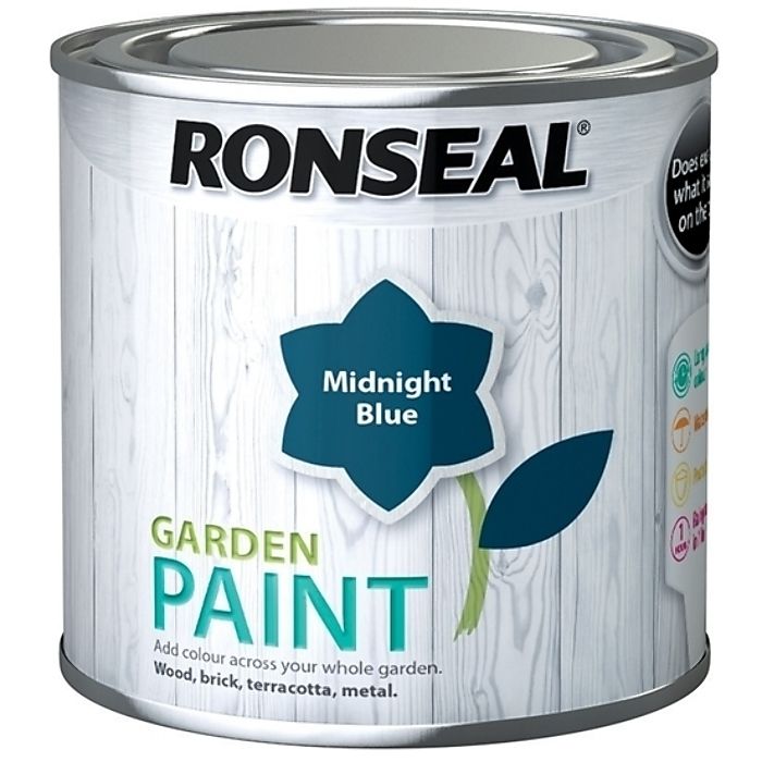 Garden Paint Midnight Blue 250ml by Ronseal 37389 L&S Engineers