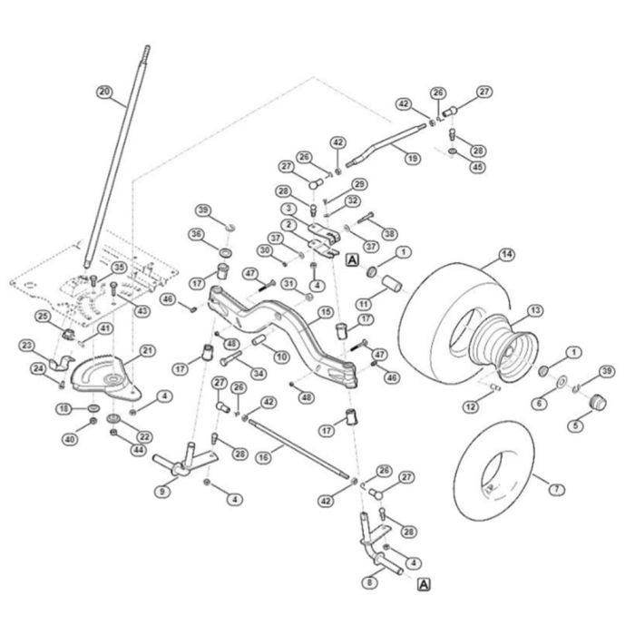 Steering, Front Wheel Assembly for Stihl RT 5112.0 Z Ride on Mowers | L ...