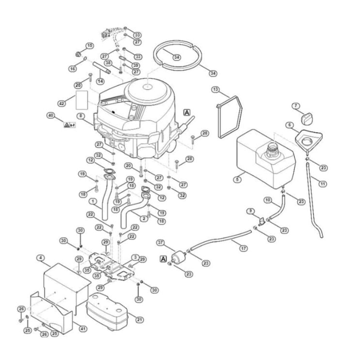 Engine, Tank Assembly for Stihl RT 5112.0 Z Ride on Mowers | L&S Engineers