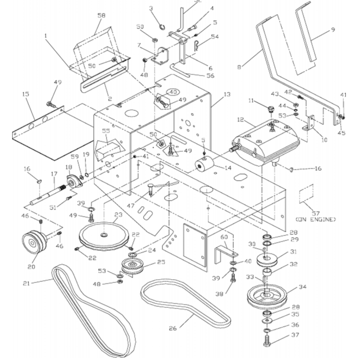 Transmission and Shifter Group Assembly for Husqvarna W3614A Commercial ...