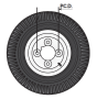 Trailer Tyre & Pressed Steel Rim 400 x 8" - 4" PCD