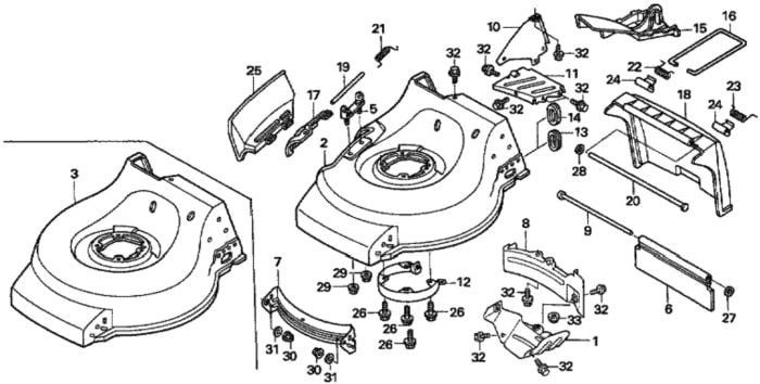 Cutter Housing for Honda HRG536C1 - PDEA Lawn Mower