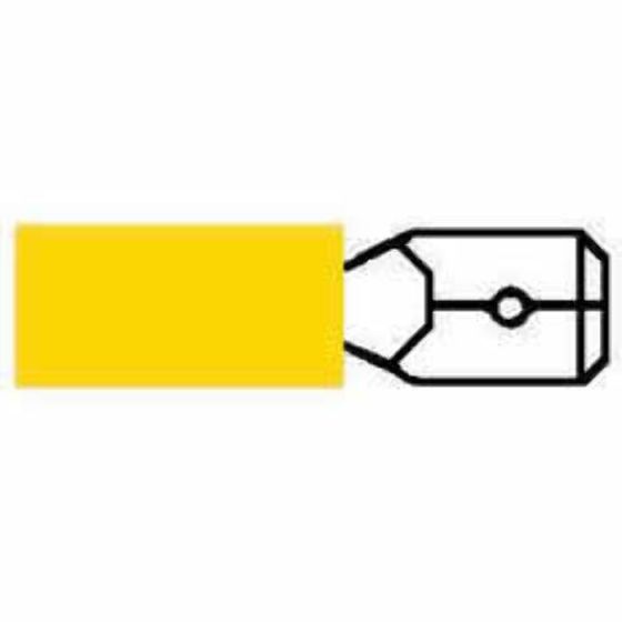 Yellow Pre-Insulated Blade Terminals - 6.30mm (Pack of 50) - 0-001-28