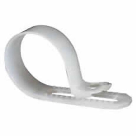 White Nylon P Cable Clips for 4-6mm diameter cable (Pack of 25) - 0-002-71