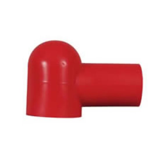 Large Red PVC Insulating Boot - Cable Entry 13mm, Terminal 17mm diameter (Pack of 10) - 0-003-85