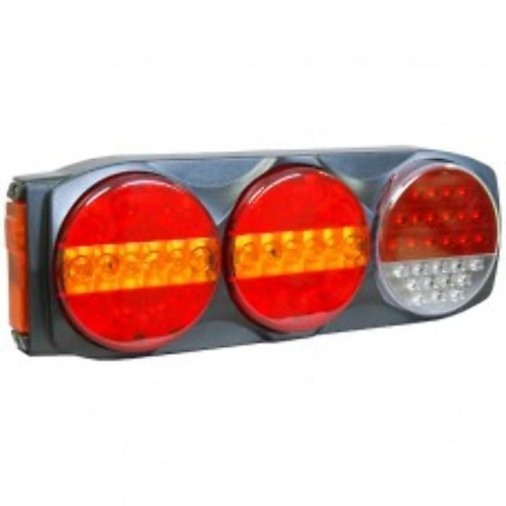 7 Function LED Commercial Rear Combination Lamp - Stop/Tail/DI/Fog/Ref/Rev/SM - 24V - LH - Each - 0-097-41