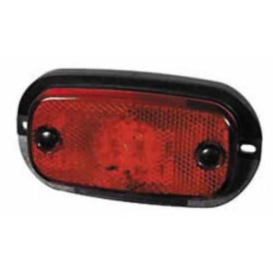 Red LED Rear Marker Lamp with Reflex Reflector and Leads - 24V - Each - 0-167-55