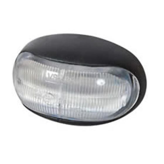 Clear LED Oval Front Marker Lamp - 12/24V - Each - 0-170-20