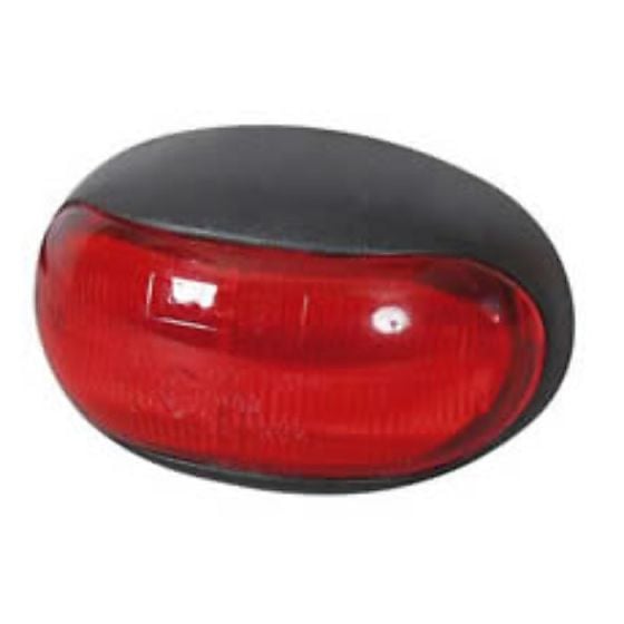 Red LED Oval Rear Marker Lamp - 12/24V - Each - 0-170-25