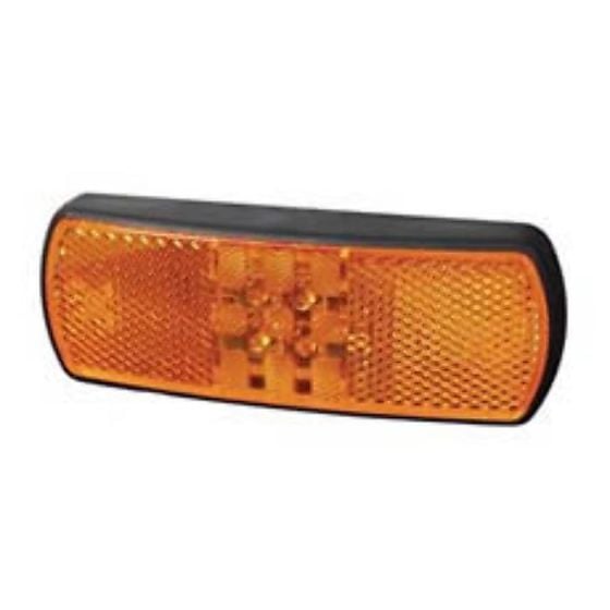 Amber LED Side Marker Lamp with Reflex Reflector and Superseal Plug - 12/24V - Each - 0-171-10