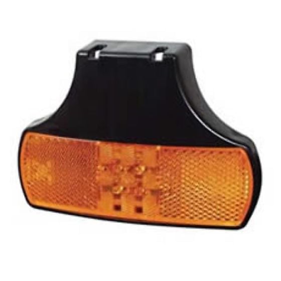 Amber LED Side Marker Lamp with Bracket, Superseal Plug and Leads - 12/24V - Each - 0-171-61