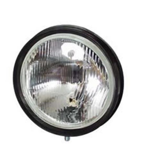 Headlamp Unit - 5 3/4" Raised Flat Lens - Dip/Main and Side Light in Rubber Housing - Each - 0-422-17