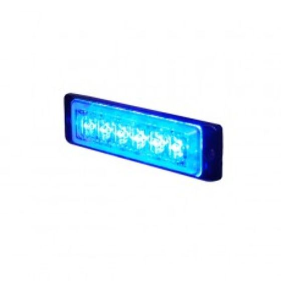 Blue High Intensity 6 LED Flush/Slimline Warning Light - 12/24V - Each - 0-441-02