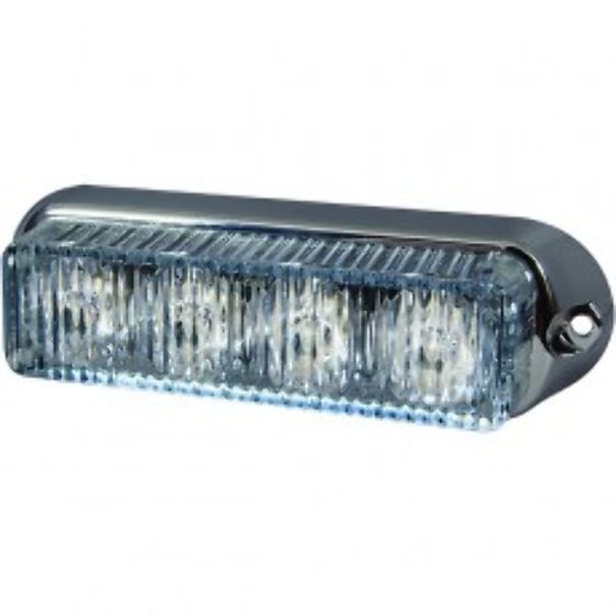 White High Intensity 4 LED Horizontal Warning Light - 12/24V - Each - 0-442-17