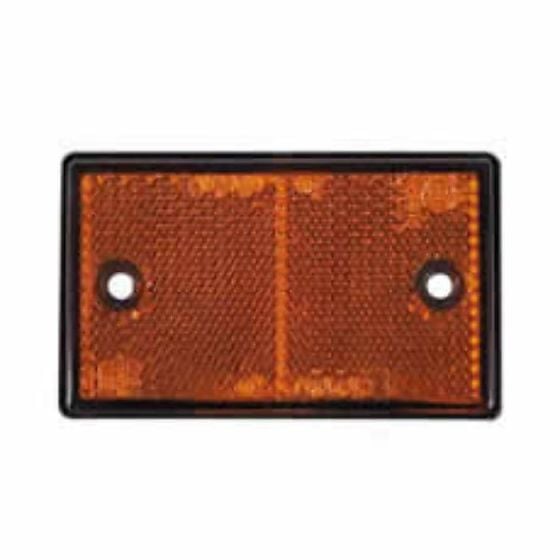 Amber 89x40mm Two Hole Fixing Reflector (Pack of 10) - 0-507-10