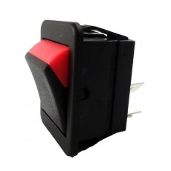 Red Rocker Switch 2-pole On/Off Black/Red, 25A - 12V/24V Pack of 100 - 3-532-02