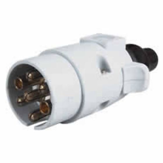 7 Pin Plastic Caravan Plug - 12V ISO 3732 - Each - 5-693-66