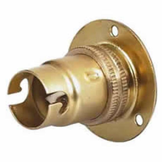 SBC Brass Bulbholder Batten with Three Hole Fixing - Each - 0-705-00