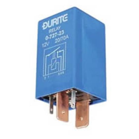 12V Double Contact Make/Break Relay - 70/20A - Each - 0-727-23