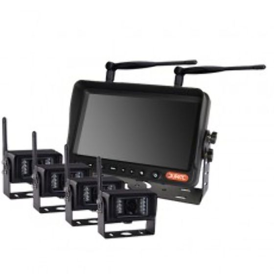 Wireless QUAD CCTV Kit - 7" Colour Monitor & 4 Cameras - 12V/24V - Each - 0-776-59