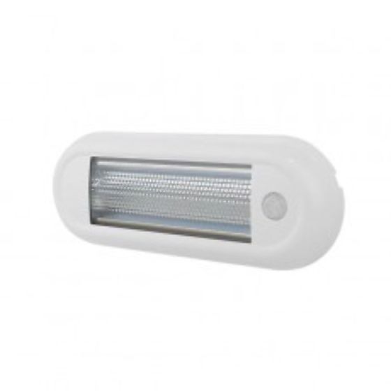 Roof Lamp, PIR LED White, IP67, ECE R10 - 12/24V - Each - 0-668-89