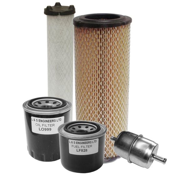 Filter Service Kit for Benford Terex 2 and 3 Tonne Dumpers with Manual Transmission and Kubota Engine from May 2005 - 2009