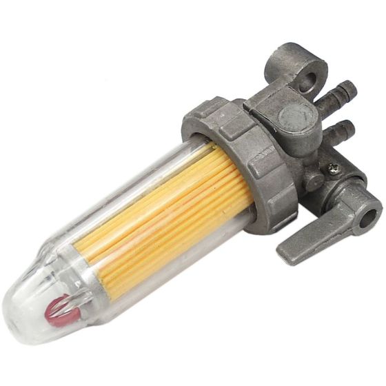 Inline Fuel Filter Assembly  - 8mm Tails w/ Stop Tap