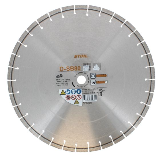 Cutting wheel D-SB80 - 350mm/14" Stihl Diamond Blade - 0835 090 7008