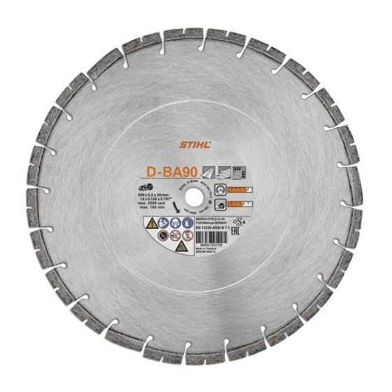 Stihl D-BA90 Diamond Cutting Wheel (Concrete / Asphalt) - 12-16"