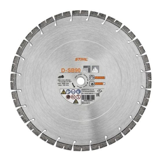 Stihl D-SB90 Diamond Cutting Wheel (Concrete / Hard Stone) 9-16"