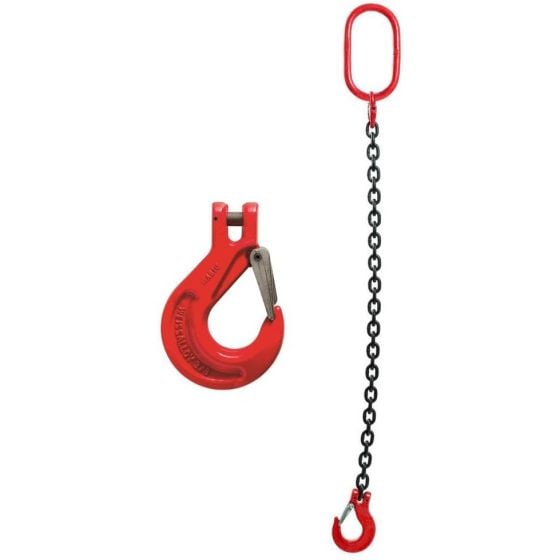 7mm Single Leg Lifting Chain Slings with Clevis Hook with Safety Catch