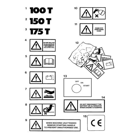 Decal and Plates - 1 Assembly for Winget 100T Cement Mixers