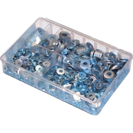 Table 3 Flat Washers, Sizes: 3/16" - 1/2" Assorted Box (800 pieces)