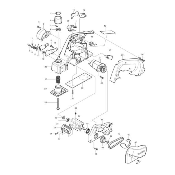 Complete Assembly for Makita 1051DWDE Cordless Planer