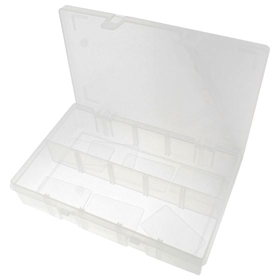 Clear Mini Box Flip Top Lid with 8 Dividers