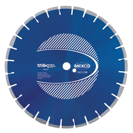 Mexco 400mm Asphalt XCEL Grade 25.4mm Diamond Blade Bore