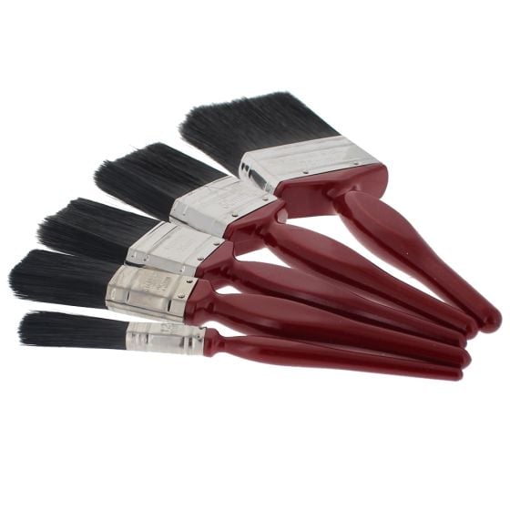 Professional Quality Paint Brushes Sizes: 12 - 75mm, Assorted Pack of 5