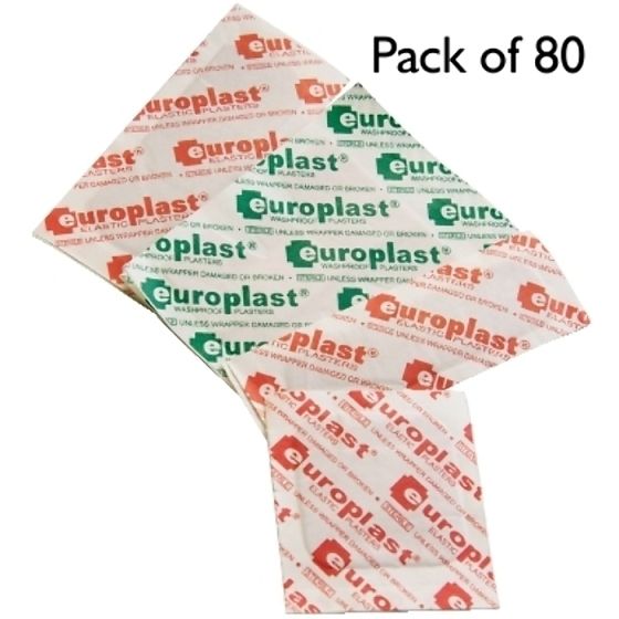 Fabric & Waterproof Plasters, Assorted Sizes, Pack of 80