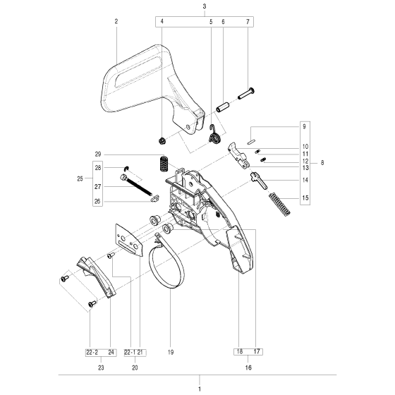 Chain Brake Assembly for Husqvarna 120 Chainsaw