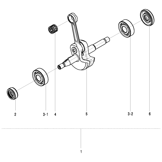 Crankshaft Assembly for Husqvarna 120 Chainsaw