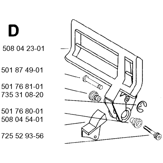 Handle Assembly for Husqvarna 1200 Electric Chainsaws