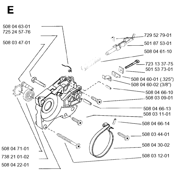 Chain Brake Assembly for Husqvarna 1200 Electric Chainsaws